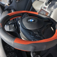 2020 New Black & Orange Slip On Style Steering Wheel Cover Perfect Fit Best Grip