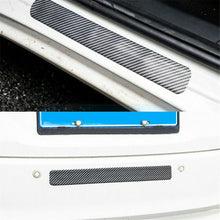 3D Carbon Fiber Texture Matte Black Vinyl Car Door Sill Wrap Sticker Decal Film