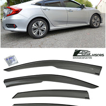 EOS Visors For 16-Up Honda Civic Sedan FC1 JDM MUGEN Side Window Rain Deflectors