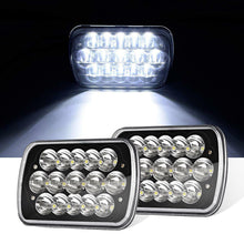 Black 7x6 Pair LED Headlights 1986-1995 Jeep Wrangler YJ 1984-2001 Cherokee XJ