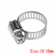 10pcs/pack 3/8"-5/8” Stainless Steel Drive Hose Clamp Fuel Line Worm Clip NEW