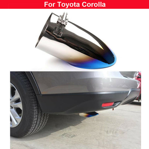 For 14-20 Toyota Corolla Stainless Tail Exhaust Muffler Tip End Pipe Baking blue