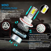 2Pcs H13 White 72W 7600LM LED Headlight Bulbs For Nissan Leaf 13-17 Sentra 04-12