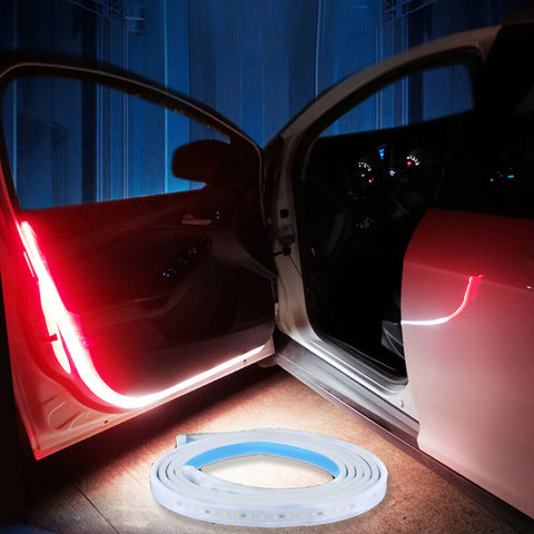 2x Car Door Edge Open Warning Lamp Bar Flashing LED Lights Strip Accessories 12V