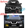 LED DRL Turn Signal Light Fog Harness j Set For Nissan Rogue X-Trail 2017-2020