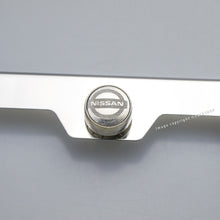 Mirror Polished Stainless Steel Laser Engraved License Plate Holder fits Nissan