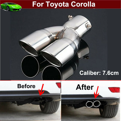 1pcs Exhaust Pipes Tips Exhaust Muffler Tail Pipe for Toyota corolla 2010-2021