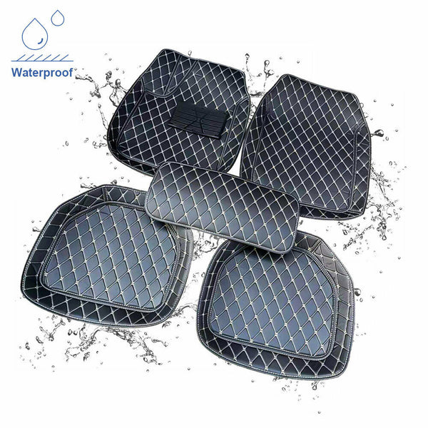 5pcs Front Rear Universal Car Floor Mats Protect Liner Durable Carpet Waterproof