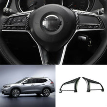 For Nissan Rogue 2014-2020 ABS Carbon Fiber Car Inner Steering wheel cover Trim