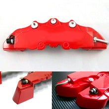 4× 3D Red Car Auto Disc Brake Caliper Covers Front & Rear Wheels Accessories Kit