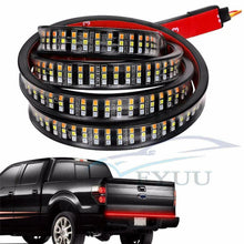 60" Triple Row 450LED 3 Colors Tailgate Flowing Turn Signal Brake Reverse Light