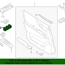 Nissan Driver Left Master Main Door Lock/Window Switch 25401-1JA5D