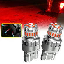 2* T20 7440 7443 Red LED Strobe Flash Blinking Brake Tail Lights/Parking Bulbs