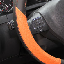 Black and Orange Comfort Grip Sporty Slip-On Steering Wheel Cover Good Fit