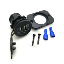 3.1A Dual USB Port Charger Socket Outlet 12V LED for Motorcycle Car Universal