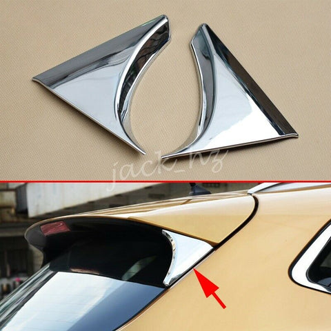 Chrome Spoiler Wing Trims Bezel For Nissan Rogue Sport Qashqai 2014-2020