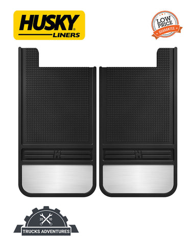 Husky Liners 55101 MudDog Black Rubber Mud Flaps Fits 2018 GMC Sierra 3500 HD