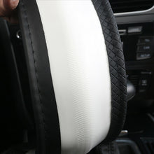 PU Leather Black Car Steering Wheel Cover Anti-slip Protector 38cm Universal