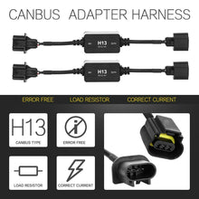 2x H13 9008 LED Headlight Bulb Canbus Error Free Anti Flicker Resistor Canceller