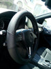 Black Non-Slip PU Leather Steering Wheel Cover 14.25-15