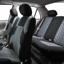 Car Seat Covers For Sedan SUV Truck Set Zipper Split Bench Gray Black
