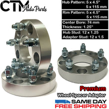 4PC 1.25" THICK 5x4.5" | 5x115mm 74MM C.B. WHEEL SPACER ADAPTER FIT NISSA MODEL