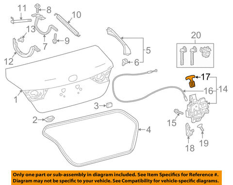 TOYOTA OEM 2018 Camry Trunk Lid-Emergency Handle 6929133020