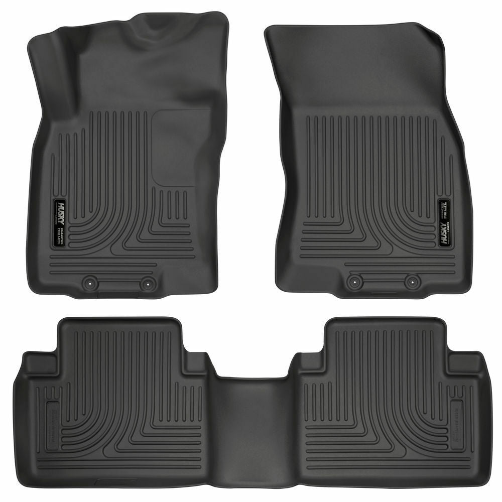 Floor Liners fit 2014-2020 Nissan Rogue Front and Rear Husky floor mat set Black