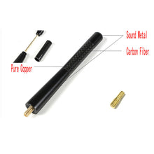 Black Universal 4.7" Carbon Fiber Sports Car Antenna Adjustable Car Accessories