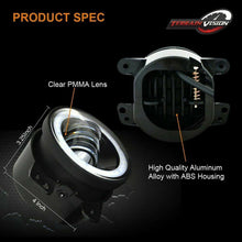 7" RGB LED Halo Headlights + Fog Light Combo Kit For Jeep Wrangler JK 2007-2017