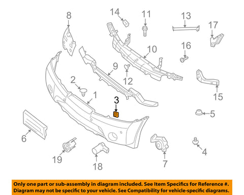 NISSAN OEM-Spoiler Retainer 0124100941