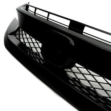 ABS Front Hood Bumper Grille w/ Eyebrow Black For Honda Civic 2019 2020 4-Door