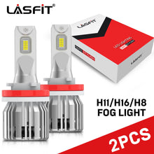 LASFIT H16 H11 H8 LED Fog Light Bulbs Conversion Kit Super Bright 5000LM 6000K
