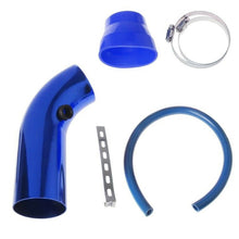 Air Intake Kit Blue Pipe Diameter 3" +Cold Air Intake Filter + Clamp+Accessories