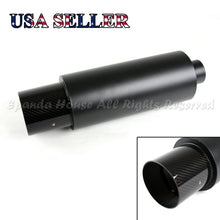 TRACK PERFORMANCE! 1X N1 STYLE ALL MATTE BLACK STRAIGHT EXHAUST MUFFLER+ CF TIP