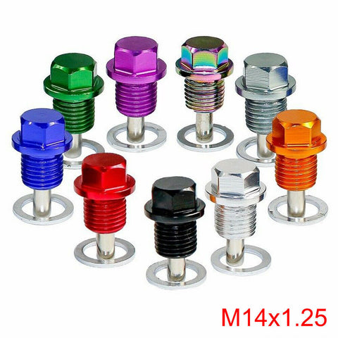 1x M14*1.5 Engine Magnetic Oil Drain Plug Screw Nut Bolt Sump Nut Accessories