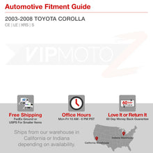 For 2003 2004 2005 2006 2007 2008 Corolla JDM Black Crystal Clear Headlight Lamp