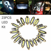 23pc Car Interior Lights LED Map Dome Reading Trunk Bulb License Plate Door Kit
