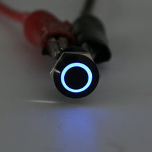 1x 12mm 12V 4-Pin Angel Eye LED Push Button Metal Switch Waterproof ON/OFF