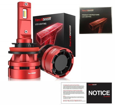 Torchbeam H11 LED High/Low Beam Headlight Bulbs Kits 6500K H11 Fog Light Blubs