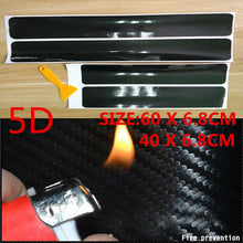 5D 4X Carbon Fiber Parts Accessories Vinyl Car Door Sill Scuff Sticker Protector