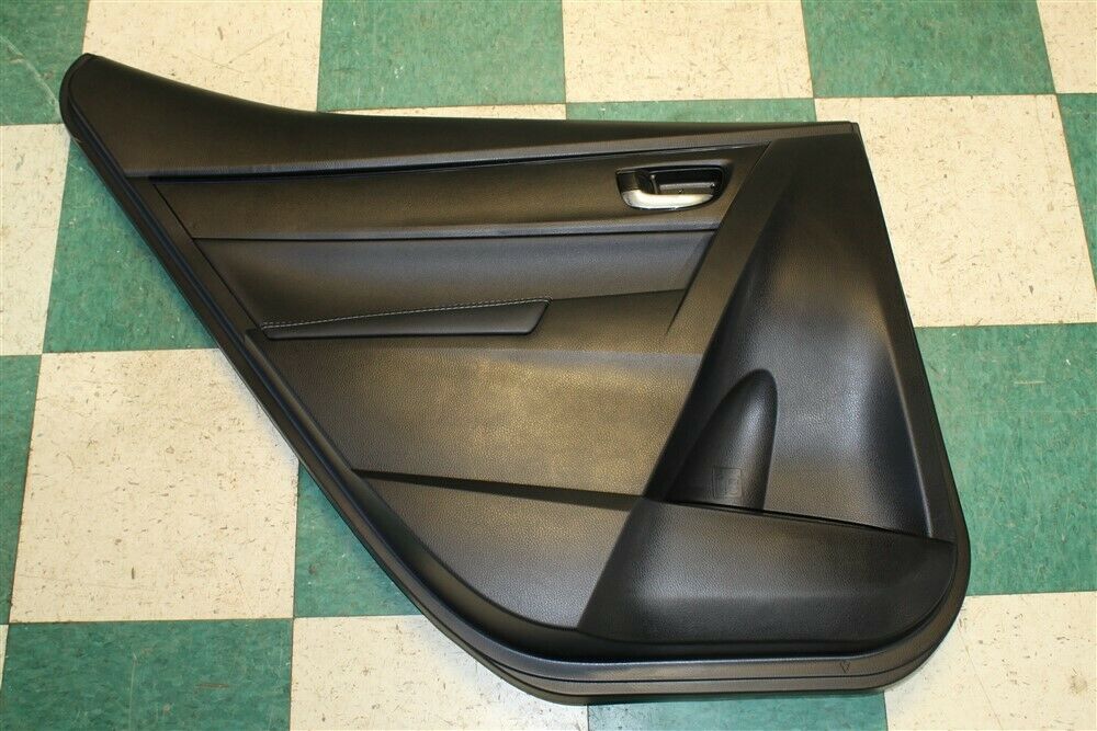 14-19 Corolla Black Left Rear Interior Door Trim Panel Back Driver Armrest OEM