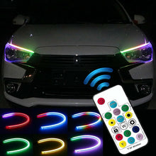 2X 60CM RGB Remote Control LED Sequential Daytime Running Headlight DRL Strip