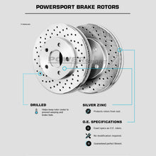 Fit 2010-2014 Mercedes-Benz E350 Rear Drilled Brake Rotors + Ceramic Brake Pads