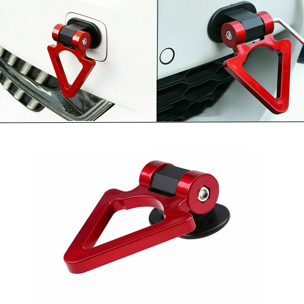 Universal Car Triangle Track Racing Style Tow Hook Look Decor Car Accessories