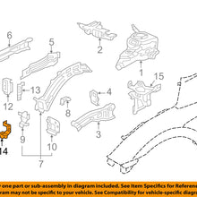 HONDA OEM 16-17 Civic Fender-Support Bracket Right 60847TBA305ZZ