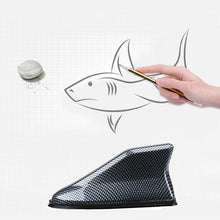 New Universal Carbon Fiber Car Shark Fin Roof Antenna Radio AM/FM Signal Aerial