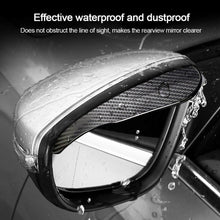 Two Piece Carbon Fiber Black Mirror Rain Visor Guard For Honda Models
