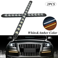 2x Car Flexible Daytime Lamp LED Flowing Light Waterproof Strip DRL Turn Signal