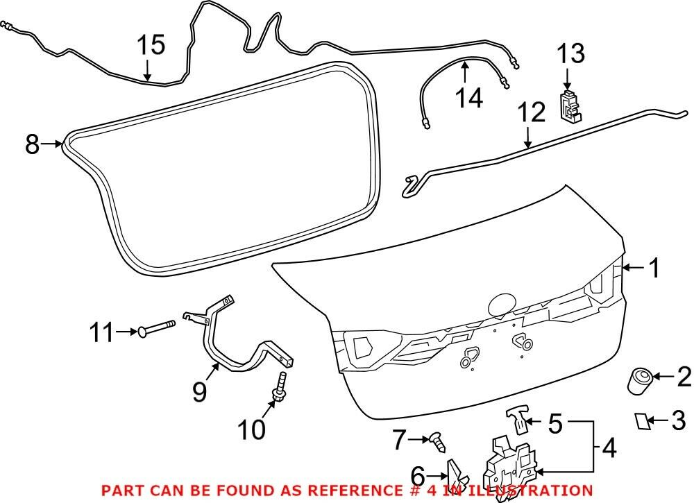 Genuine OEM Trunk Lock Actuator Motor for Toyota 6461002180